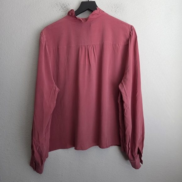 Sezane Chloe Shirt in Rosewood size 48 NWT - Picture 10 of 12